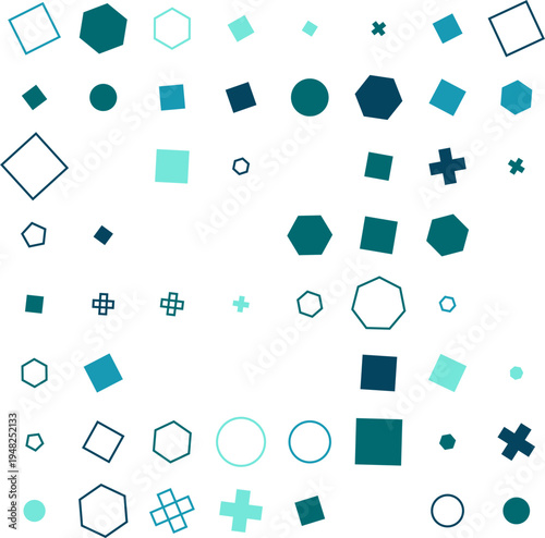 pattern grid square Abstract geometric pattern with colorful shapes and lines on a white background design