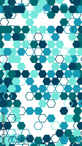 pattern hex Abstract geometric hexagon pattern background in shades of blue and teal, modern design