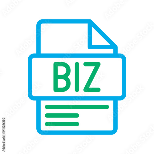 BIZ Color Line Icon Business color line icon symbolizing entrepreneurship, commerce, and corporate activity.