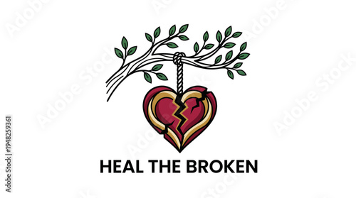 A visually striking heart image featuring broken elements, symbolizing healing for the emotionally wounded individuals seeking recovery and reconciliation in their lives.