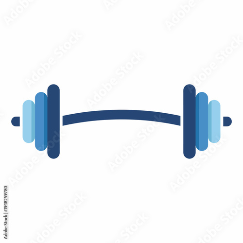 A vibrant and modern dumbbell icon representing fitness and strength training, perfect for gym-related themes or wellness content in online platforms.