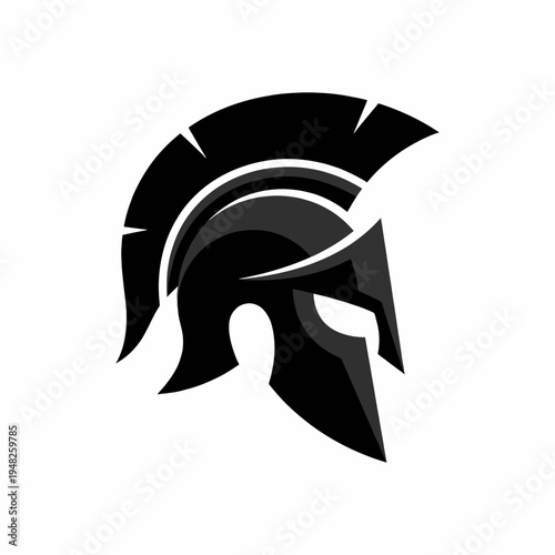 A sleek Spartan helmet illustration embodying strength and bravery, making it ideal for branding, logos, or any project requiring a bold warrior theme.