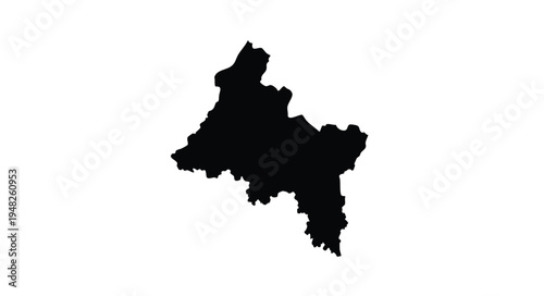 Bihar State Map Silhouette Icon India Geographic Outline