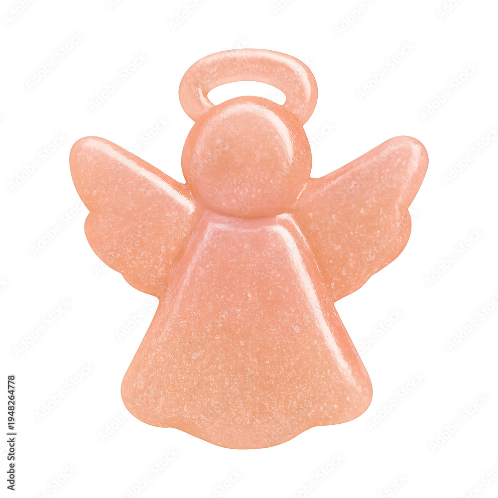 Fototapeta premium PNG Glittery pink angel charm