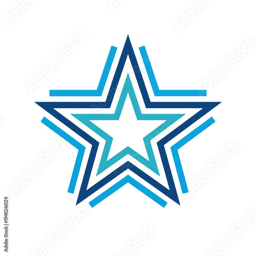 A modern and stylish star illustration that captures attention with its vibrant colors and sharp lines, representing excellence and aspiration in a contemporary aesthetic.