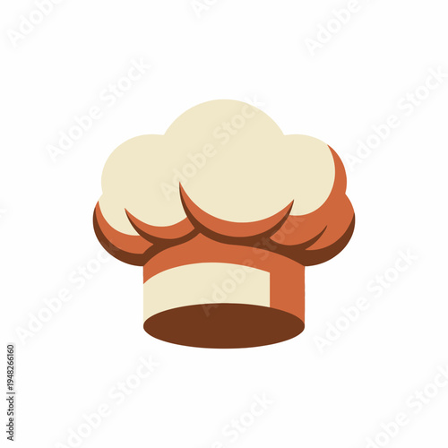 This minimalist chef hat illustration represents culinary arts and creativity, perfect for food-related themes, cooking classes, or gourmet restaurant branding and design.