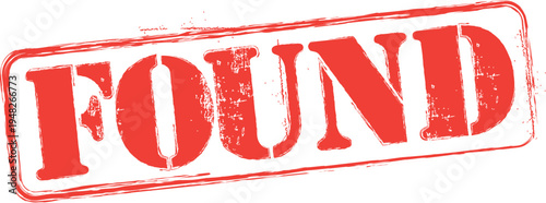 Found. Vector Rubber Stamp.