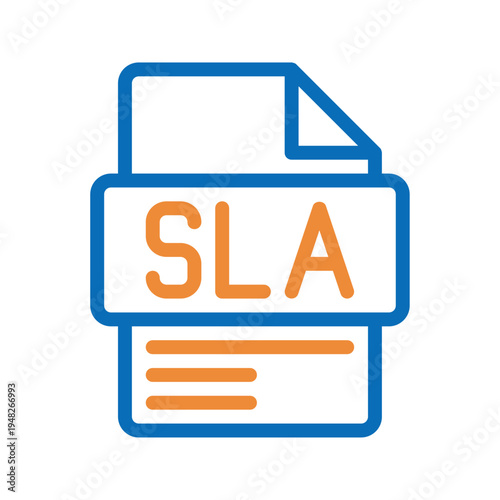 SLA Color Line Icon Service level agreement color line icon representing service standards and contractual commitments.