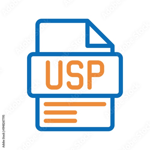 USP Color Line Icon Unique selling proposition color line icon symbolizing product differentiation and competitive advantage.