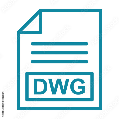 Dwg file format icon design
