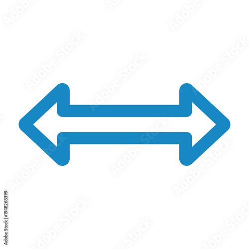 Blue double arrow symbol pointing left and right