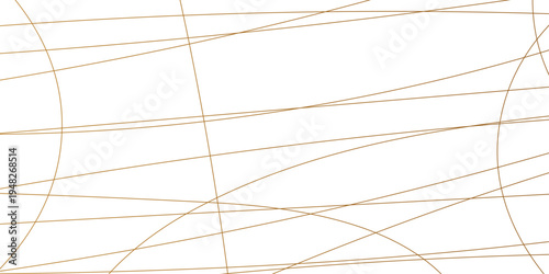 Abstract white background with golden lines . geometric design created using light gold digital net web line tecnology. Seamless luxury geometric premium golden random chaotic lines on transparent bac
