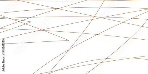 Abstract white background with golden lines . geometric design created using light gold digital net web line tecnology. Seamless luxury geometric premium golden random chaotic lines on transparent bac