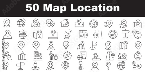 Map pin icon. location pin place marker. Location icon. Map marker pointer icon set. GPS location symbol collection Vector illustrator. various location pin icons map pointer set place indicator