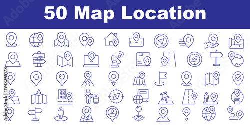 Map pin icon. location pin place marker. Location icon. Map marker pointer icon set. GPS location symbol collection Vector illustrator. various location pin icons map pointer set place indicator