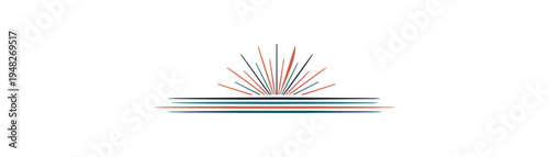 Abstract geometric design with radiant lines on dark background