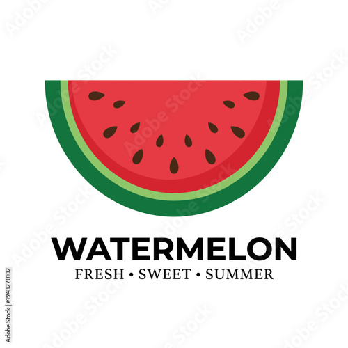 This vibrant watermelon slice embodies freshness and sweetness of summer, capturing the essence of the season's flavors in a visually appealing and tasty design.