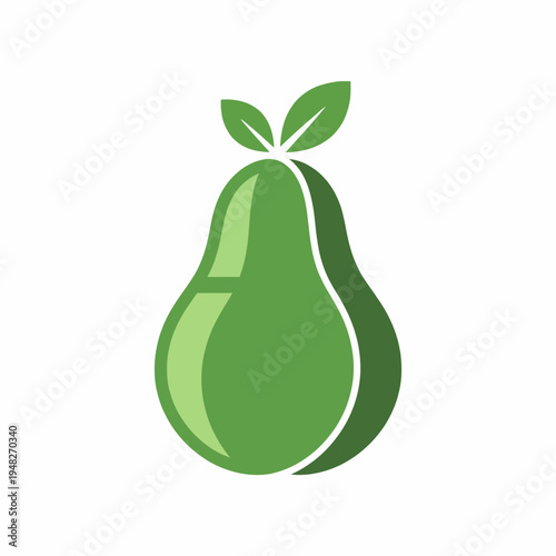 This simplistic pear icon beautifully represents freshness, nature, and health, making it perfect for organic products or related branding.