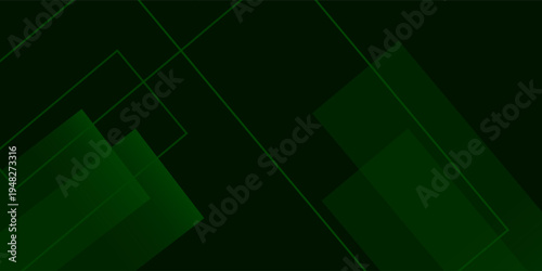 Dark Green Geometric Tech Background. Modern concept for graphic design, background, web design, poster, banner, book, slideshow.