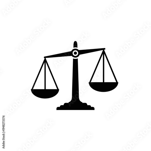 Scales of Justice Silhouette Symbolizing Legal Balance and Fairness.
