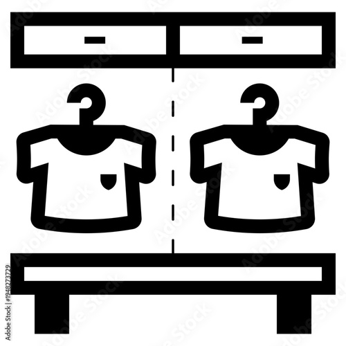 soccer or football players changing dressing room icon