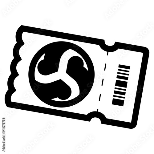 soccer or football world cup ticket icon