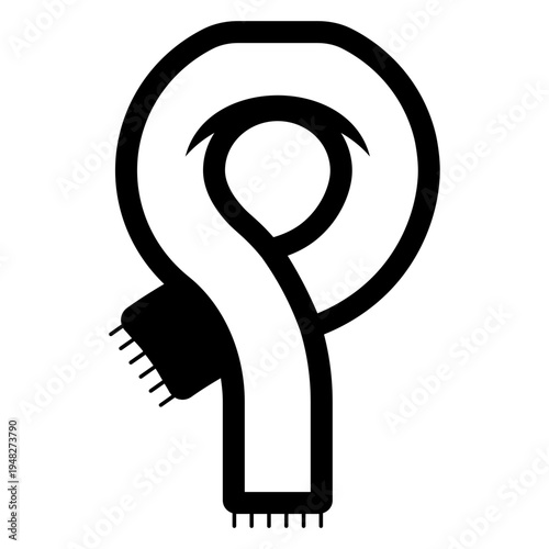 sport fans scarf icon