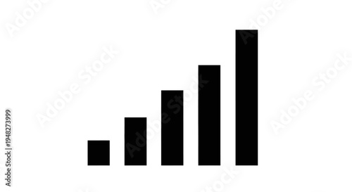Signal Strength Indicator Showing Increasing Levels of Connectivity.