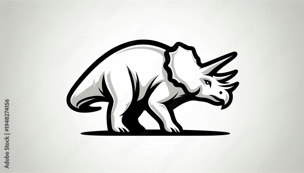 Obraz premium vector image of a triceratops