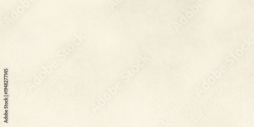 Vintage beige halftone paper texture. Retro craft ecru wallpaper with speckles, flecks, particles. Light cream grunge grain overlay background. Dirty dotted specked canvas material backdrop. Vector