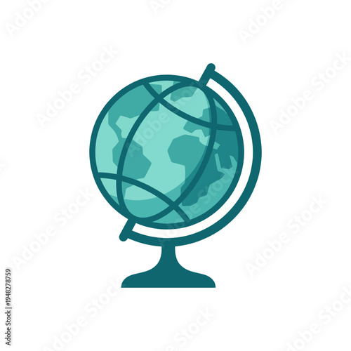 A beautifully designed globe on a stand, representing global connectivity and the world's geography in a visually appealing and educational manner for various uses.