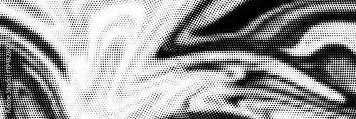 Abstract halftone wave dotted background. Futuristic twisted grunge pattern  dot  circles