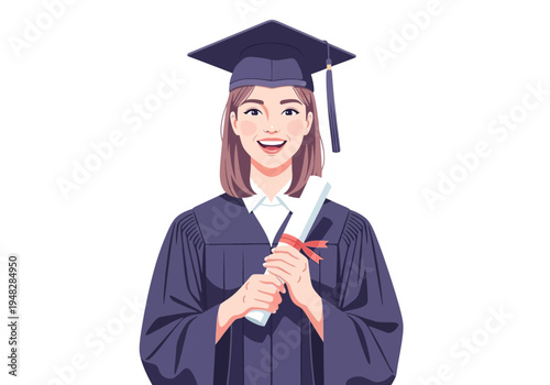 happy graduates throwing caps in air.