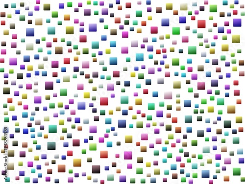 Colorful Rounded Squares Seamless Pattern Abstract Geometric Background Design Element Vector