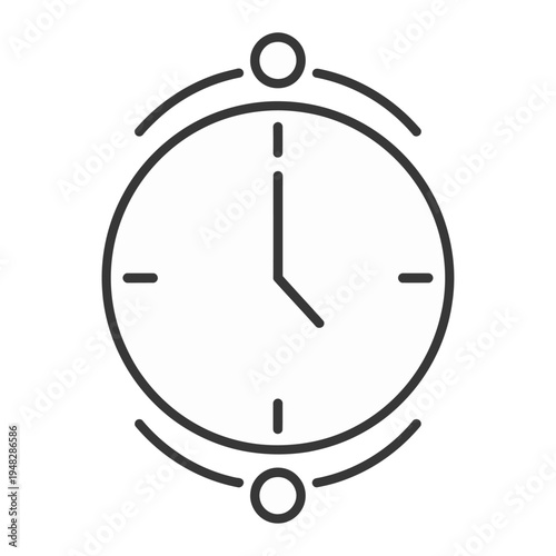 Vector of a simple round stopwatch.