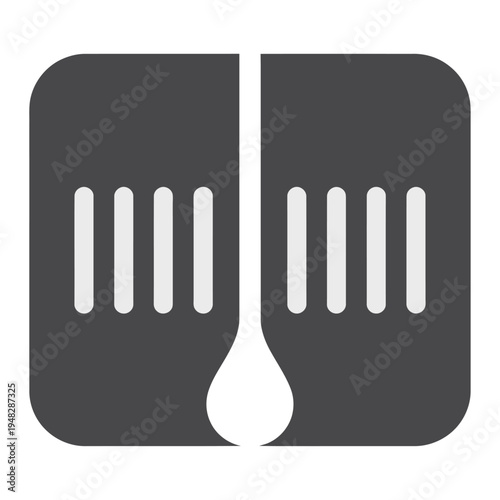 Vector icon of a fork and spoon utensils on a dark background