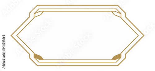 Hexagonal frame design vector illustration for text or graphics