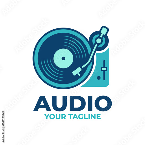 This striking image showcases a DJ turntable along with a vinyl record, embodying the lively essence of music and nightlife, perfect for audio and entertainment themes.