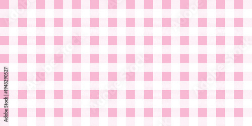 Gingham checkered seamless pattern. Picnic tablecloth style plaid background with soft diagonal lines. Spring textile design for fabric, wrapping paper, wallpaper.