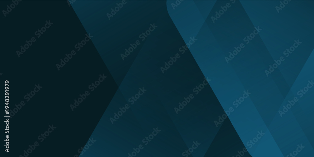 Obraz premium Blue modern abstract wide banner with geometric shapes.