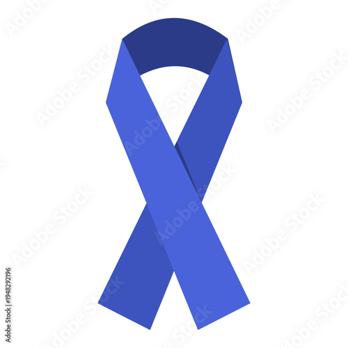 Blue Awareness Ribbon Illustration for Health and Social Causes