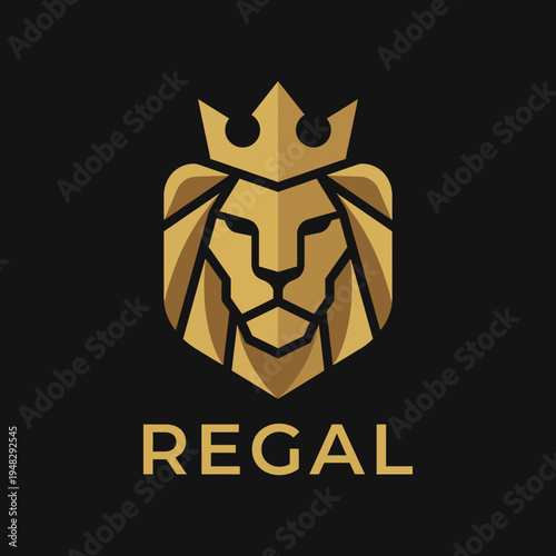 A bold and regal logo featuring a lion's head, symbolizing strength and dominance, ideal for luxury and premium brands aiming to convey power and elegance.