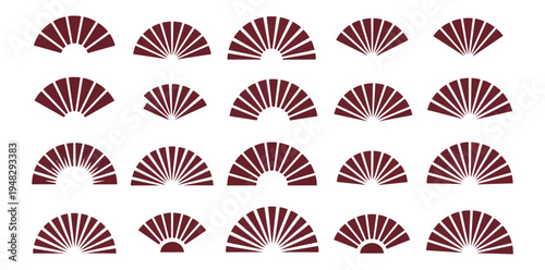 Abstract fan pattern repeating background design