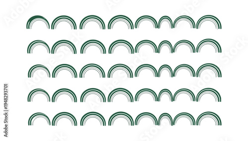 Abstract semicircle pattern design on black background