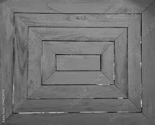 pattern and shape of gray wooden background. Geometic of wood table or wallpaper.