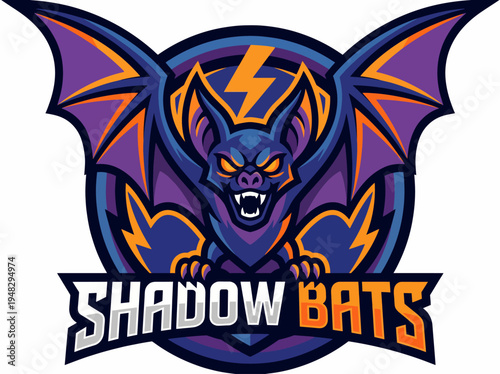 This dynamic logo features a fierce bat design, embodying excitement and mystery, ideal for a gaming brand or entertainment company looking to make a bold statement in their identity.