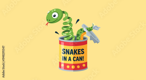 People celebrate April Fool's Day with humorous Snakes in a Can illustrations