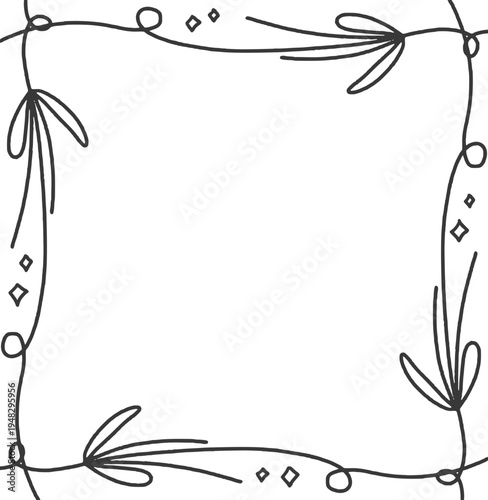 심플하고 스타일리쉬한 선으로 된 리본 프레임