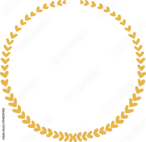 식물 일러스트가 들어간 축하용 월계관 프레임