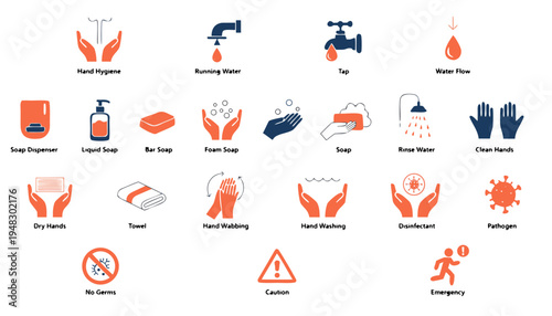 collection of safety and construction icons Vector